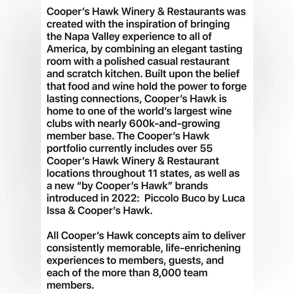Coopers Hawk Winery And Restaurant Wine Decanter Carafe 32 Ounces Pour Spout EUC